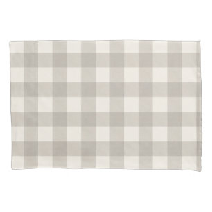 Funda De Cojín Gingham comprueba el beige neutro
