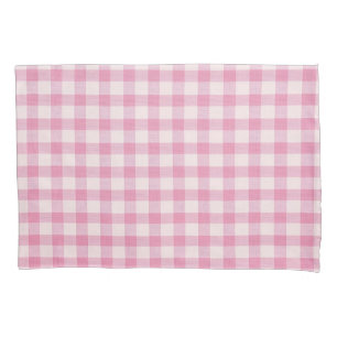 Funda De Cojín Gingham Rosa Bebé
