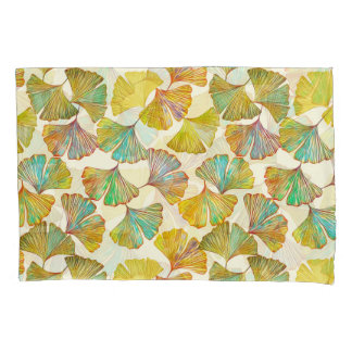 Funda De Cojín Gingko Leaves: Arte Resumen de Flores