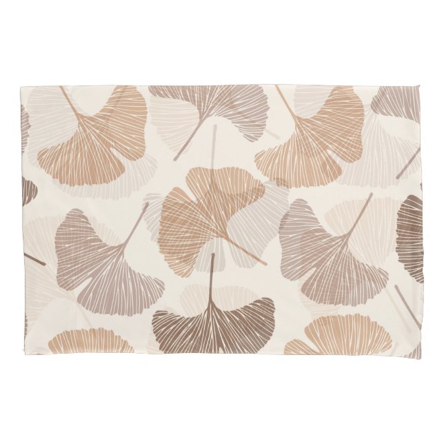 Funda De Cojín Ginkgo biloba: diseño seco sin costura. (Anverso)