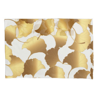 Funda De Cojín Ginkgo Gold: Diseño de Vintage de Lujo.