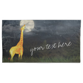 Funda De Cojín Giraffe y Luna | Pareja Personalizado de Pillowcas