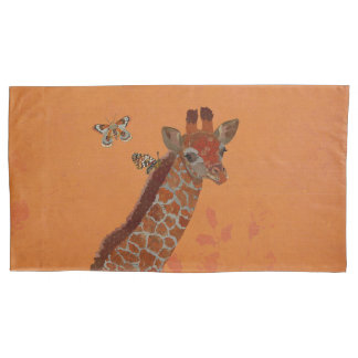FUNDA DE COJÍN GIRAFFE Y MARIPOSAS