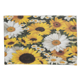 Funda De Cojín Girasol y margarita #50 - Pillowcase