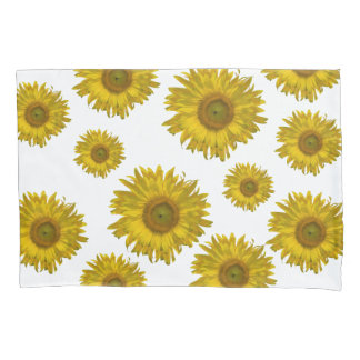 Funda De Cojín Girasoles dispersos de amarillo