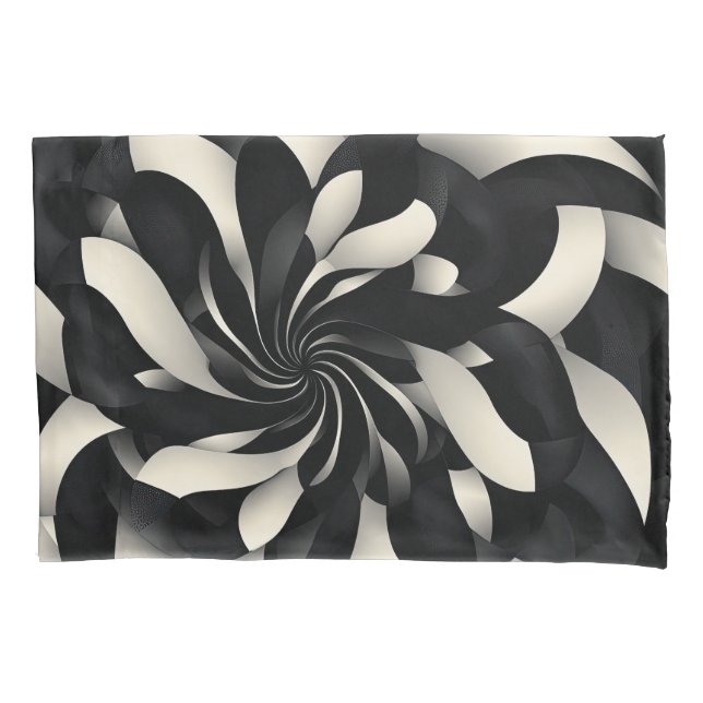 Funda De Cojín Giro monocromo de la elegancia (Anverso)