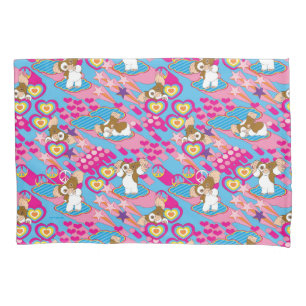 Funda De Cojín Gizmo   Patrón rosa de paz y amor