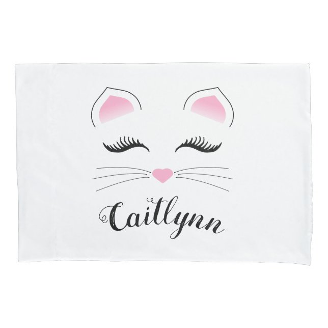 Funda De Cojín Glam Cat Face (Anverso)