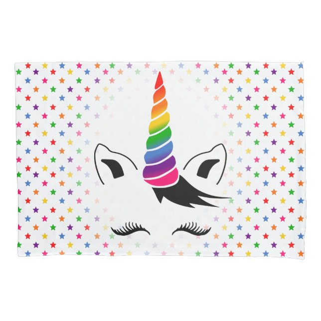 Funda De Cojín Glam Rainbow Unicorn (Anverso)