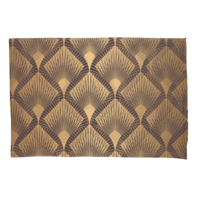 Funda De Cojín Glamour art déco: escalas de oro. (Anverso)