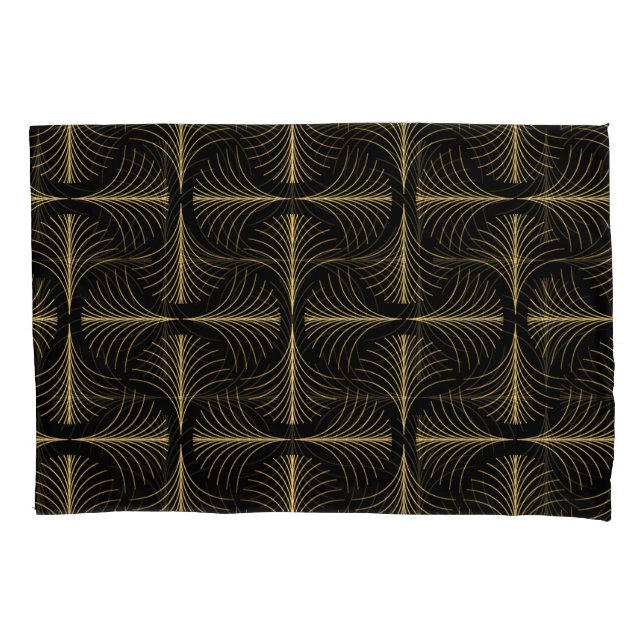 Funda De Cojín Glamour art déco: motivos dorados (Anverso)