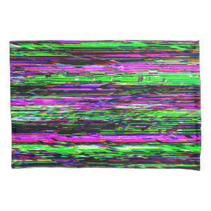Funda De Cojín Glitch tech abstract pattern