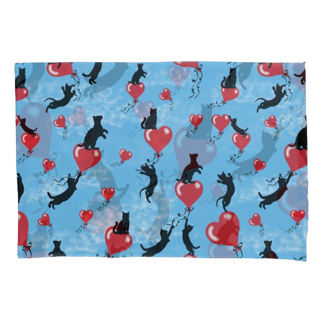 Funda De Cojín Globos rojos voladores (Anverso-izquierdo)