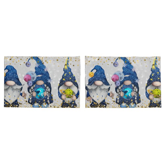 Funda De Cojín Gnomes de astronomía cósmica (Reverso-Set)