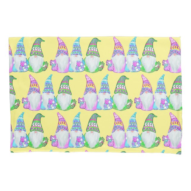 FUNDA DE COJÍN GNOMOS DE PASCUA (Anverso)