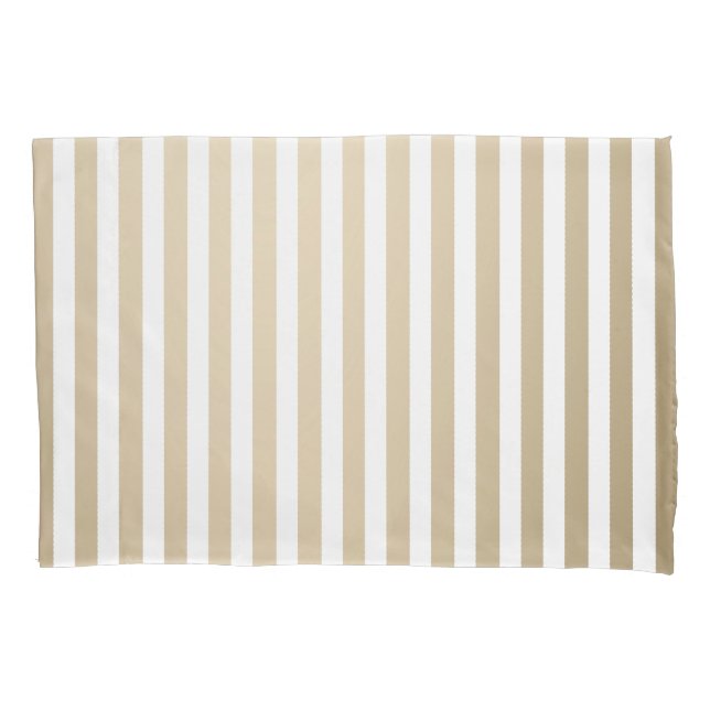 Funda De Cojín Gold and cream stripe pattern (Anverso)