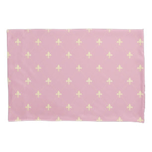 Funda De Cojín Gold Fleur-de-Lis Pink