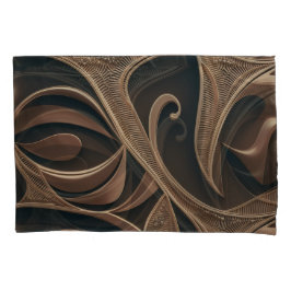 Funda De Cojín Golden Botanical Flow Elegant  