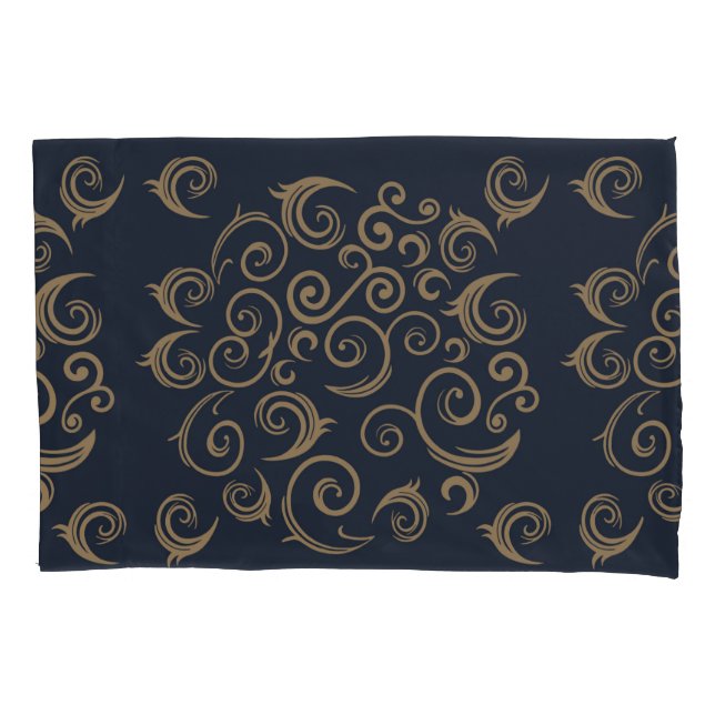 Funda De Cojín Golden Swirls (Anverso)