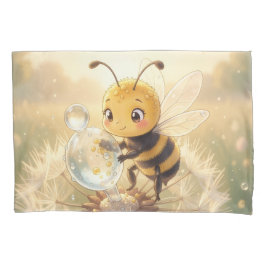 Funda De Cojín Goldene Hummel im Blütentanz.9