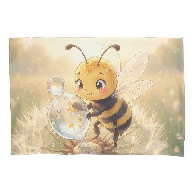 Funda De Cojín Goldene Hummel im Blütentanz.9 (Anverso)