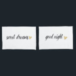 Funda De Cojín Good Night & Sweet Dreams with heart<br><div class="desc">for newly weds</div>