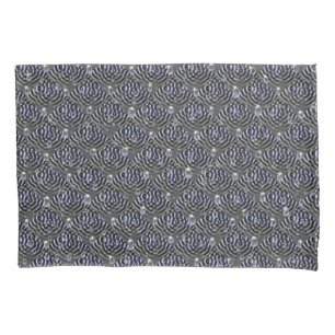 Funda De Cojín Gotas de lluvia gris azul Metalizado