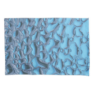 Funda De Cojín Gotas de lluvia suaves en vidrio azul
