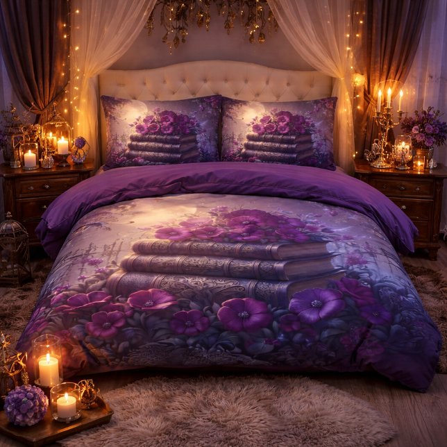 Funda De Cojín Gothic Book Purple Floral (Subido por el creador)