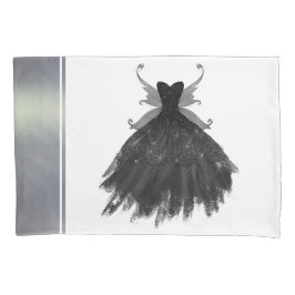 Funda De Cojín Gothic Fairy Black Gown | Vampy Gótico Glam Sheen