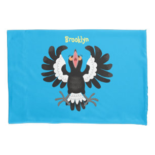 Funda De Cojín Gracioso ilustracion de personalizado magpie austr