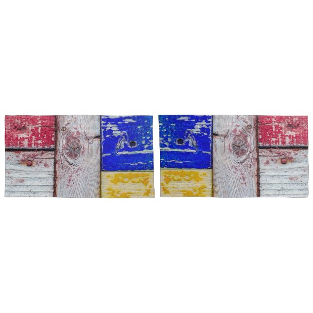 Funda De Cojín Gracioso Neoplasticismo estilo de arte de madera (Reverso-Set)