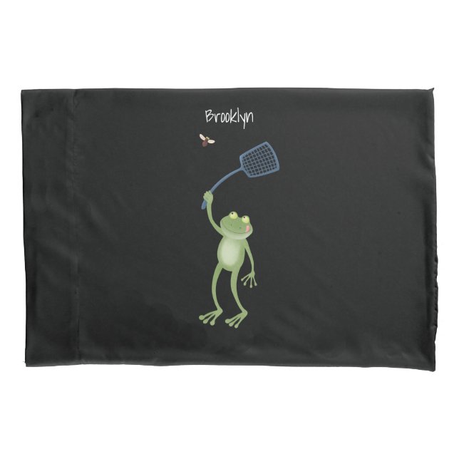 Funda De Cojín Gracioso personalizado de la mosca de la sartén ve (Anverso)
