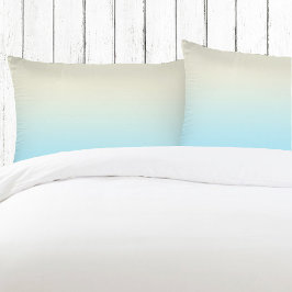 Funda De Cojín Gradiente De Ombre Azul Marfil