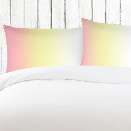 Funda De Cojín Gradiente Ombre Moderno Rosa Blanco Amarillo