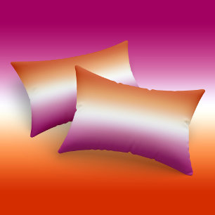Funda De Cojín Gradiente rosado de Naranja de la bandera del orgu