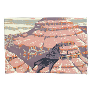 Funda De Cojín Gran Cañón de arte gráfico occidental americano
