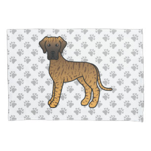 Funda De Cojín Gran Danés atigrado perro de dibujos animados lind