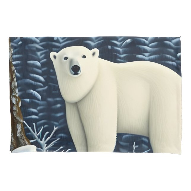Funda De Cojín Gran Oso Blanco Del Norte (Anverso)