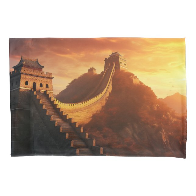 Funda De Cojín Gran Pared del Sol de China - Majestuosa (Anverso)