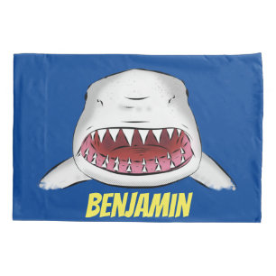 Funda De Cojín Gran tiburón blanco significa ilustracion personal