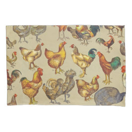 Funda De Cojín Granja de pollo de gallo