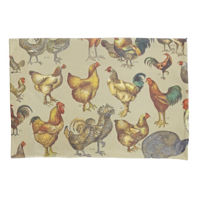 Funda De Cojín Granja de pollo de gallo (Anverso)