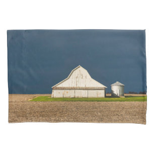 Funda De Cojín Granjas Pabellón Blanco y Silo
