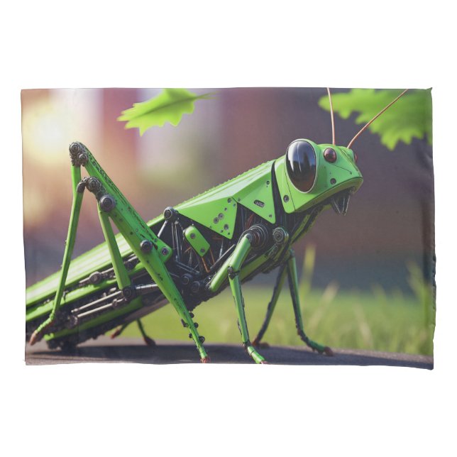 Funda De Cojín Grasshopper mecánico (Anverso)