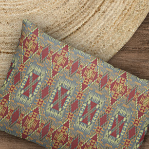 Funda De Cojín Gray Tan Brown Ochre Marfil Patrón de Arte Tribal