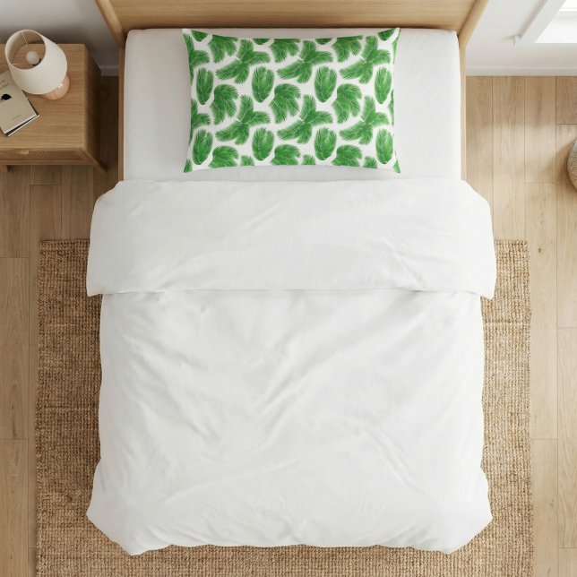 Funda De Cojín Green Palm Leaf Tropical Pattern (Subido por el creador)