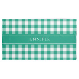 Funda De Cojín Green Plaid Gingham
