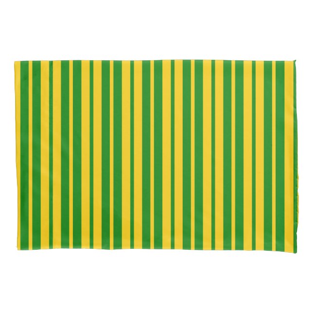 Funda De Cojín Green Yellow Stylish Stripes Pattern Design  (Anverso)