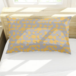 Funda De Cojín Gris amarillo moderno elegante tribal geométrica